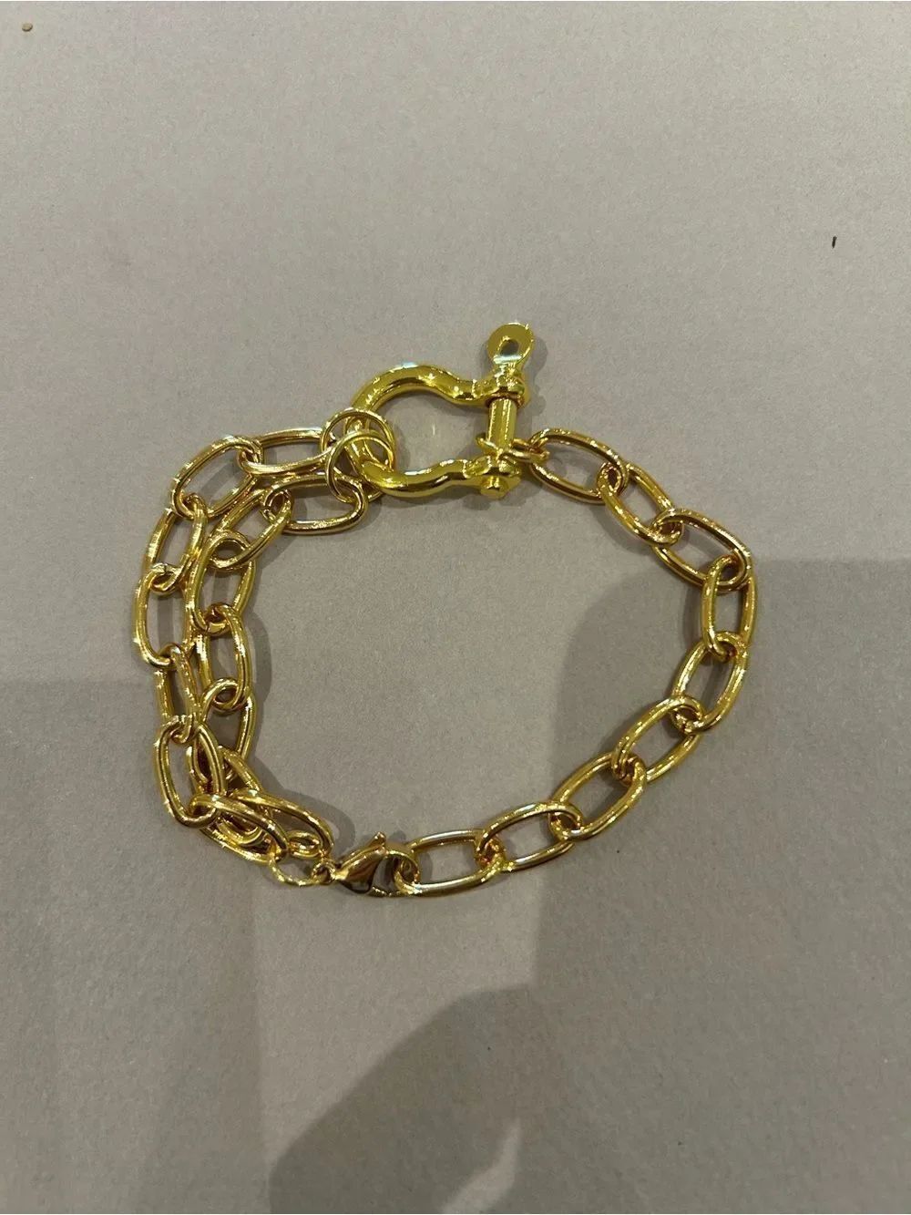 Gold Chain Link Bracelet A1726